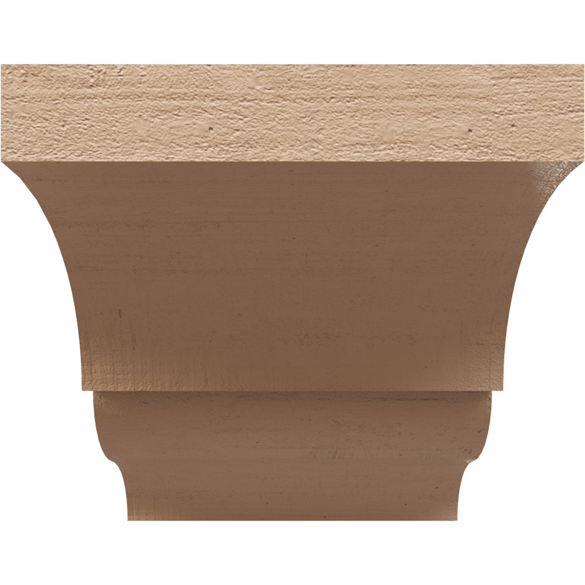7"W x 14"D x 7"H Wide Asheboro Rough Cedar Woodgrain TimberThane Corbel, Primed Tan