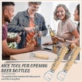 thumbnail image 4 of 50 Pcs Wood Wine Bottle Opener Stainless Steel Bottle Opener Wood Handheld Heavy Duty Bartender Bottle Openers Cider Bottle Opener Engraved Gift Set F, 4 of 5