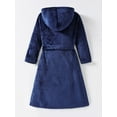thumbnail image 3 of Boys Flannel Hooded Long Sleeve Bathrobe & Belt, 3 of 6