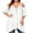 #190-White, variant on Warop Women's Plus Size Cold Shoulder Tops Solid Lace Ruffle V Neck T-Shirt Spaghetti Strap Blouse