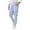 Light blue, variant on Men's Loose Casual Waist Striped Linen Trousers Clothes