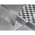 thumbnail image 4 of Ambesonne Grey Quilted Bedspread Set 3 Pcs, Industrial Grid Motif, King Size, Charcoal Grey, 4 of 5