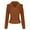 Brown, variant on Women's Pullover Sweater Tops Half Zip Lapel Solid Color Sweaters Casual Long Sleeves Loose Blouses
