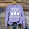 thumbnail image 2 of Penkiiy Women Christmas Sweatshirt Leopard Xmas Tree Print Blouse Funny Letter Graphic Top Long Sleeve Shirt Pullover Tee 4XL, 2 of 4