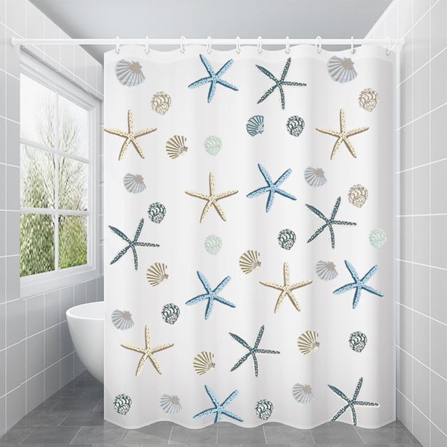 Cortina de ducha de baño, a prueba de moho, baño minimalista, accesorios de decoración para baños
