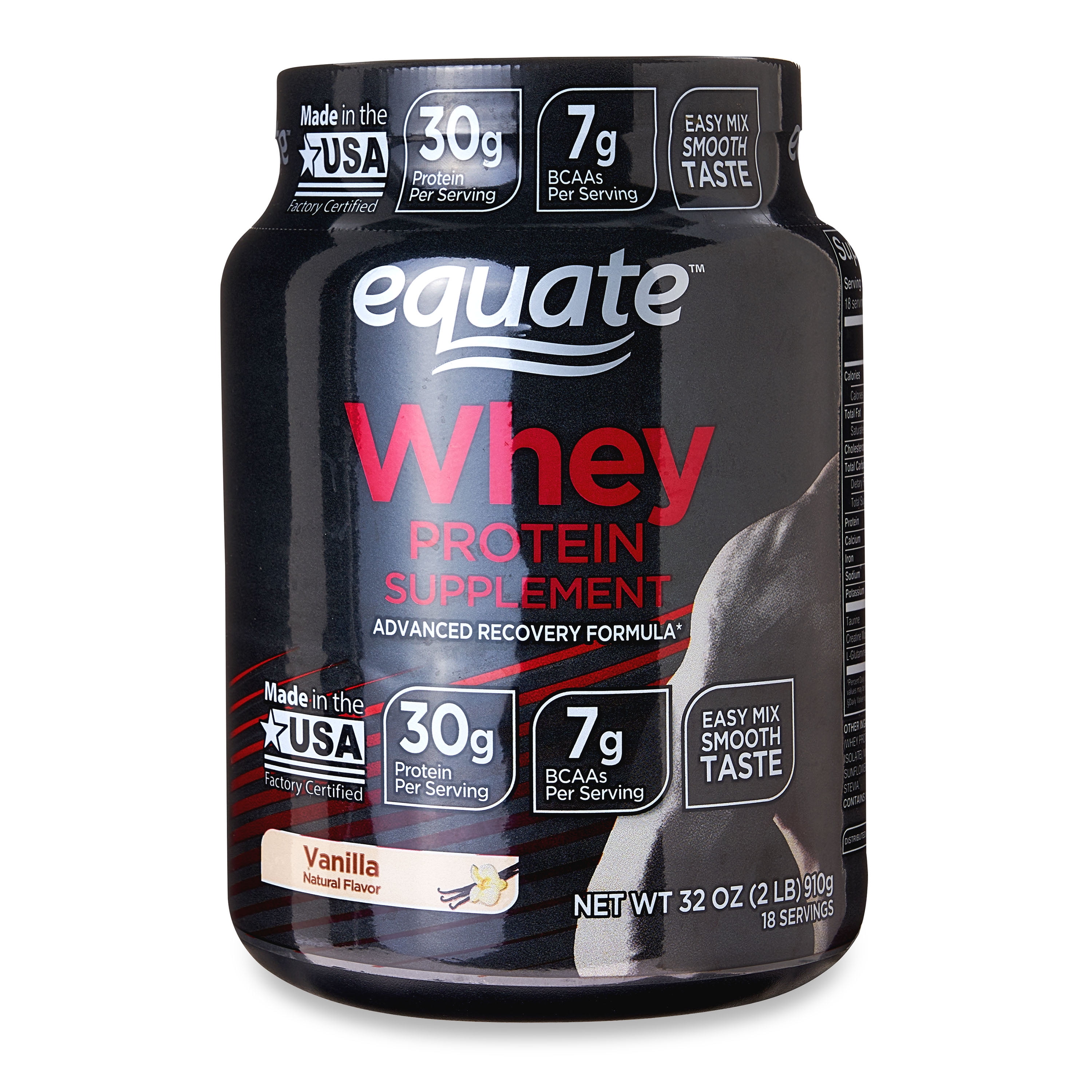Equate Smooth Vanilla Whey Protein Supplement, 32.38 oz
