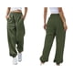 thumbnail image 3 of Pantalones Deportivos Holgados de Cintura Alta para Mujer, para Correr, Deportivos, de Entrenamiento, con Bolsillos Verde XL, 3 of 8