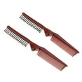 thumbnail image 2 of 2Pcs Portable Small Travel Folding Hair Brush Pocket Comb, 2 of 7