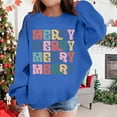 thumbnail image 2 of JAKANYQ Toddler Girls Fashion Letter Printed Hooded Printed Sweatshirt Casual Loose Pullover Tops Blue 12-13 Years, 2 of 5