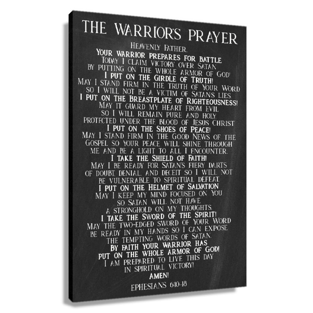 The Warrior Prayer Ephesians 61018 Wall Art Bible Verse Poster Decor