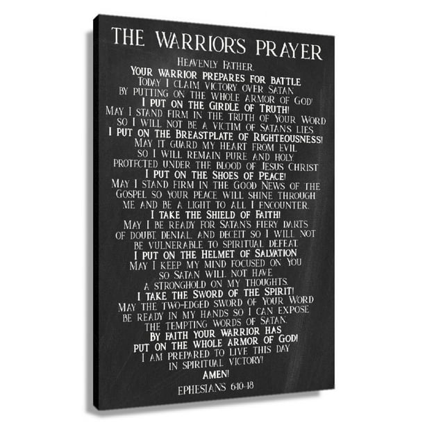 The Warrior Prayer Ephesians 610–18 Wall Art Bible Verse Poster Decor ...