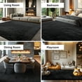 thumbnail image 5 of Pentantan Shag Area Rugs, 5ft x 8ft Soft Fluffy Indoor Carpet for Living Room Bedroom Decor, Black, 5 of 8