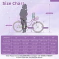 thumbnail image 3 of Gymax 20'' Girls Bike w/Removable Basket Streamers Hand Brake & Coaster Brake Saddle Purple, 3 of 10