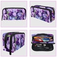 thumbnail image 3 of MUOOUM Pencil Case, Purple Orchid Flower Pattern Large Capacity Pencil Pouch Stationery Pen Bag, 3 of 7