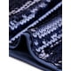 thumbnail image 5 of Vestido de lentejuelas para mujer Inspire Chic, con mangas de farol, cuello redondo, ajustado, mini vestido, color azul marino, 5 of 6