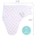 thumbnail image 5 of The Peanutshell Swaddle Blankets for Baby Girls, Pink Floral & Stars, 3 Pack Wrap Set, 2 Sizes (Small/Medium), 5 of 5