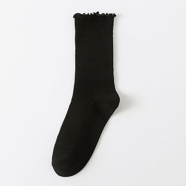 Nvzi 10 pares de calcetines de algodón para mujer, finos, suaves, cómodos, transpirables, por encima del tobillo, para negocios, informales (negros)