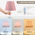 thumbnail image 3 of LED Table Lamp with Touch Controls and Dimming Nightstand Lamp with USB Charging Port Night Light Cute Unicorns with Pink Background Medium, 3 of 7