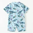 thumbnail image 4 of Toddler Baby Boy Summer Shark Swimwear One Piece Swimsuit Short Sleeve Romper Rash Guard Bathing Suit Beachwear,6-12 Months,Blue, 4 of 6
