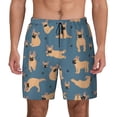 thumbnail image 3 of Uemuo French Bulldog Yoga Pattern Mens Swim Trunks Quick Dry Board Shorts with Mesh Lining, Stretch Beach Shorts Quick Dry No-Chafing Board Shorts-3X-Large, 3 of 9