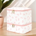 thumbnail image 2 of Double Layer Travel Makeup Bag Large Capacity Nail Polish Storage Bag Cosmetic Case Organizer for Women Travel Accessories Organizer (Style A), 2 of 10