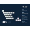 thumbnail image 2 of Set de keycaps Geeky perfil OEM con acabado engomado doble inyección, 23 teclas, 2 of 8