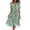 Dark Green, variant on Summer Chiffon Midi Dresses for Women 2026 Formal Floral Sundress Short Sleeve Ruffle Flowy Flared Dresses V Neck Trendy Vacation Beach Midi Dress Dark Green L