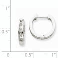 thumbnail image 2 of Boucles d'Oreilles en Or Blanc 14k Diamond Hoop XE1099AA, 2 of 2