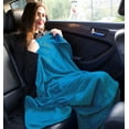 thumbnail image 6 of BlueHills Premium Soft Travel Blanket Pillow Airplane Mini - Teal Blue, 6 of 9