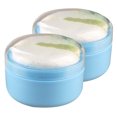 thumbnail image 3 of 2pcs Baby Powder Puff Box Useful Powder Puff Storage Case Infants Skin Care Powder Puff Box for Newborn Toddlers (Blue), 3 of 7