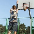 thumbnail image 5 of Pofeuu Exotic Blue Cat Print Basketball Jersey, Shirts for Men Youth Basketball Jersey Crew Neck-Large, 5 of 6