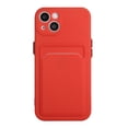thumbnail image 2 of Allytech Case Compatible with iPhone 15 Plus, [Card Holder] [Soft TPU] [Ultra Slim & Lightweight] Shockproof Anti-Fingerprint Case for iPhone 15 Plus - Red, 2 of 7