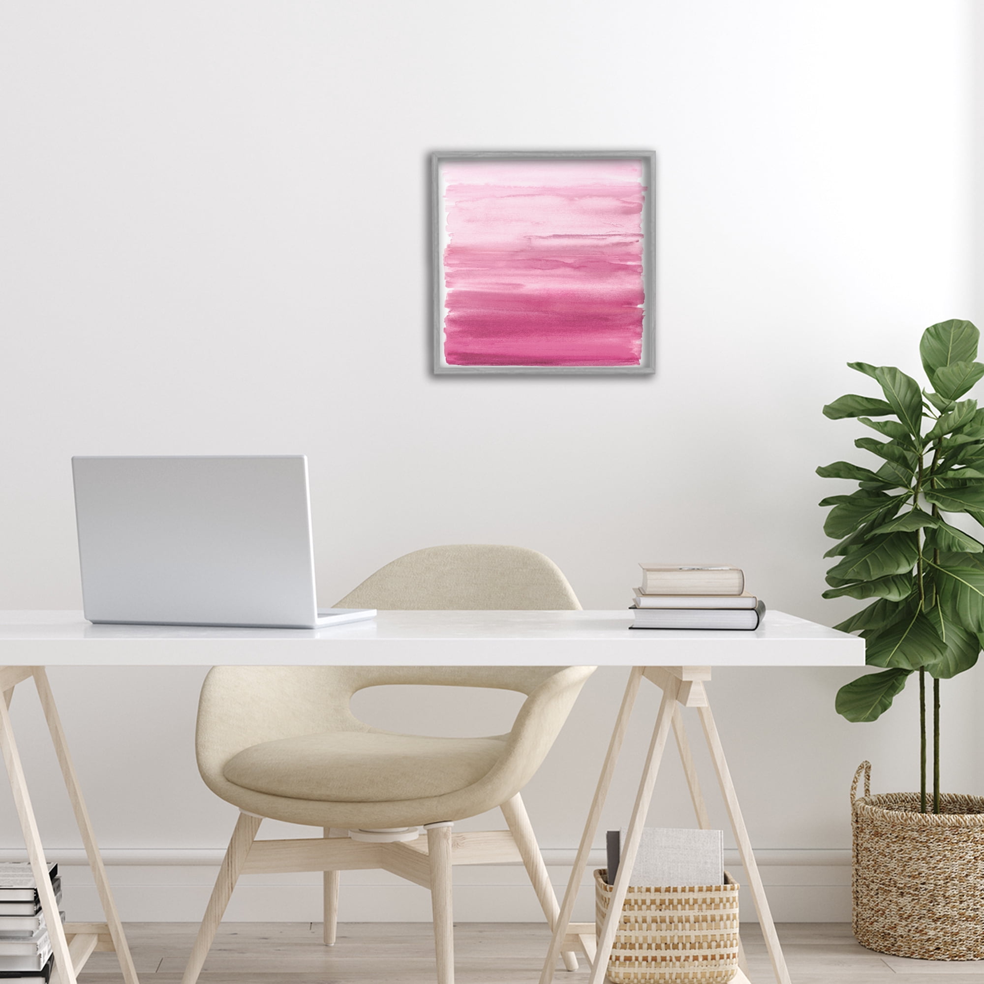 Stupell Industries Gradient Pink Blush Gray Framed Giclee Art, design by Allie Corbin