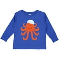 thumbnail image 3 of Inktastic Orange Octopus Cute Sea Creature Nautical Boys or Girls Long Sleeve Toddler T-Shirt, 3 of 5