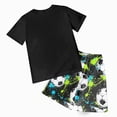 thumbnail image 2 of Toddler Baby Boy Outfits Summer Clothes Truck Short Sleeve Tee and Printed Shorts 2-Piece Set Football Match and Outdoor Playdates, 2 of 6