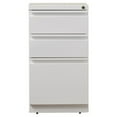 thumbnail image 4 of Scranton & Co 20" 3-Drawer Modern Metal Mobile Pedestal Filing Cabinet in White, 4 of 9