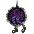 thumbnail image 1 of Halloween Fancy Witch Legs Wreath Door Hanging Garland Decor, 1 of 4