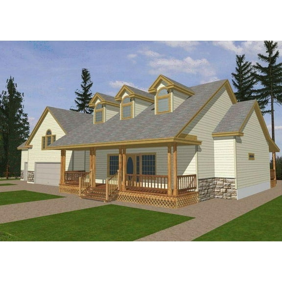 001-2019: ICF Country 4 Bed, 3 Bath Luxury Home Plan, 2022 Sq Ft: Full Blueprints with License to Build by Home Plan Marketplace - Lesuto