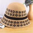 thumbnail image 4 of CoCopeaunts Women's Bucket Hat Warm Knitted Hats Autumn Winter Simple Fashion Versatile Heavy Woolen Casual Fisherman Hat, 4 of 8