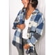 thumbnail image 4 of Camisa a cuadros de nuevo estilo europeo y americano para mujer, chaqueta informal abotonada con bolsillos para otoño e invierno, 2023, 4 of 4