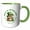 Green/White, variant on 3drose, Dream Green Dreams. a Cute Owl in a Hat, Shamrock. Good Luck Gift, 11oz Magic Transforming Mug