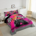 thumbnail image 3 of Castle Fairy Car Flag Full Size Comforter Sets,Vintage Geometric Plaid Bedding Sets, 3 of 8
