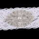 thumbnail image 4 of Vestido de novia con apliques de flores y diamantes de imitación, liga de encaje, anillo para muslo, regalo, 4 of 7