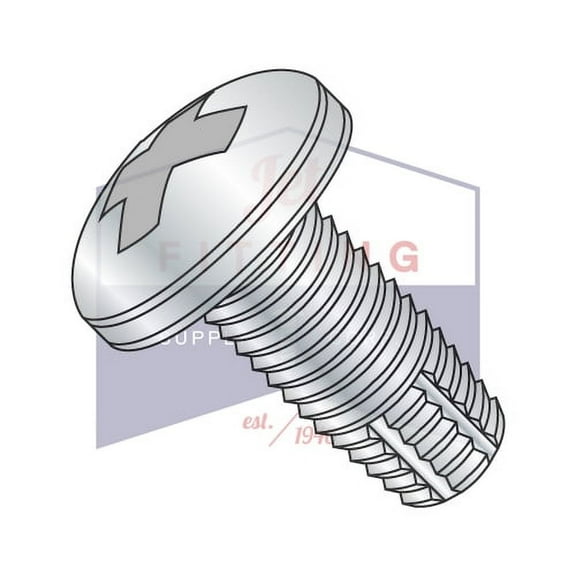 1/4-20 x 1 1/4" Type F Thread Cutting Screws | Phillips | Pan Head | Steel | Zinc (Quantity: 2500)