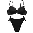 thumbnail image 3 of MSJUHEG Bathing Suits for Women,Two Piece Swimsuit,Bikini Sets for Women,Bikinis Set,Sporty Bikini Sets for Women,Push Up,Tummy Control Bikini for Women Black L, 3 of 3
