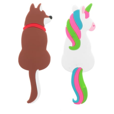 

2Pcs Refrigerator Magnet Hooks Cartoon Animals Refrigerator Sticker Hooks