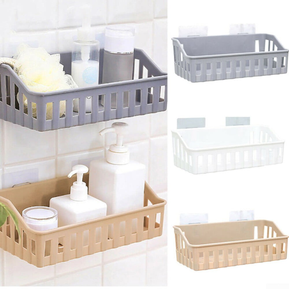 Bathroom Storage Basket Holder Shelf Rack Shower Caddy Shampoo Suction Cups EA7Z 