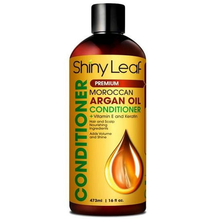 Moroccan Argan Oil Conditioner – Sulfate Free - Moisturizing Anti Hair Loss Treatment - Rejuvenates and Treats Damaged Hair, Adds Volume and Shine, 16 oz (473 (Best Hair Products For Shine And Volume)
