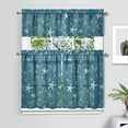thumbnail image 2 of Kitchen Curtains 36 Inch Short - 3 Panel Set, Hawaiian Sea Turtle Ocean Design, Tropical Underwater Marine Life Print, Rod Pocket Window Curtain, Easy Wash, 2 of 6