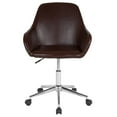 thumbnail image 7 of Flash Furniture Cortana Home and Office Mid-Back Chair in Brown LeatherSoft, 7 of 7